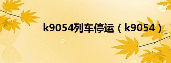 k9054列车停运（k9054）